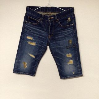 ロエン(Roen)の美品！roen jeans スワロ ダメージハーフパンツ ロエン(デニム/ジーンズ)