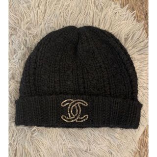 シャネル(CHANEL)のシャネル　ニット帽　100% カシミア(ニット帽/ビーニー)