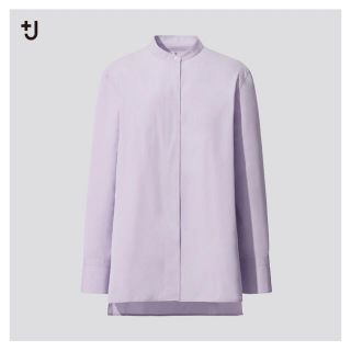 ユニクロ(UNIQLO)のUNIQLO スーピマコットンスタンドカラーシャツ 長袖(シャツ/ブラウス(長袖/七分))