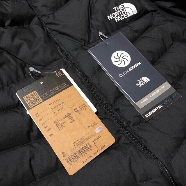 THE NORTH FACE - ノースフェイス サンダーフーディ ブラック Lサイズ ...