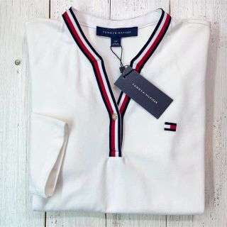 トミーヒルフィガー(TOMMY HILFIGER)のUS限定モデル！スーパーソフト♡七分丈ラインTシャツ【S】トミー(Tシャツ(長袖/七分))