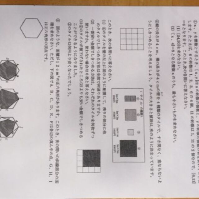 渋谷教育学園幕張中学校 2024年新攻略プリント（算数と理科）●算数予想問題付