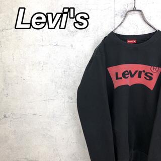 リーバイス(Levi's)の希少 90s リーバイス スウェット プリントロゴ 黒色 S 美品(スウェット)