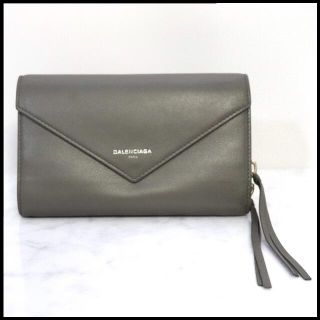 バレンシアガ(BALENCIAGA)のバレンシアガ 371661 ペーパーマニー ジップアラウンド レザー　長財布(財布)
