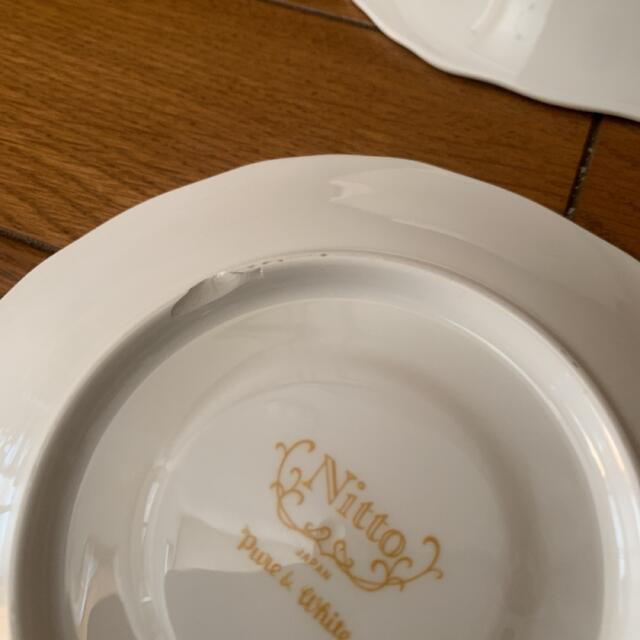 Noritake(ノリタケ)のNitto  JAPAN Pure &White 小皿5枚　ケーキ皿　取り皿 インテリア/住まい/日用品のキッチン/食器(食器)の商品写真