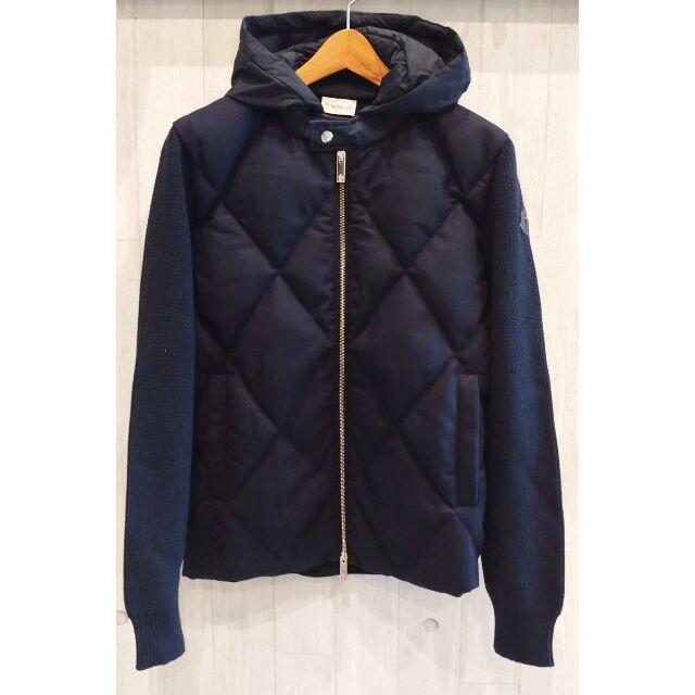 新しいコレクション MONCLER - ネイビー Sサイズ ニットジップパーカー