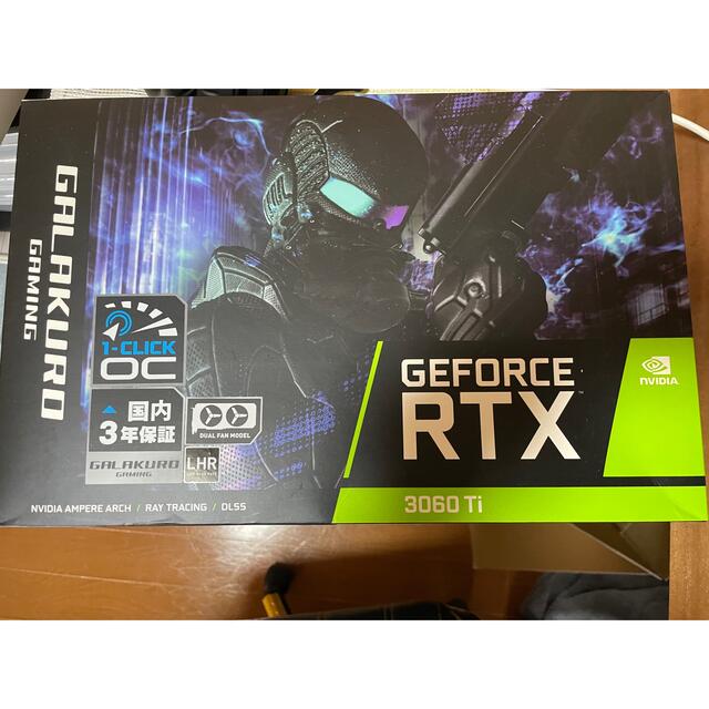 玄人志向シリーズ名GALAKURO GAMING RTX3060TI-lhr 玄人志向