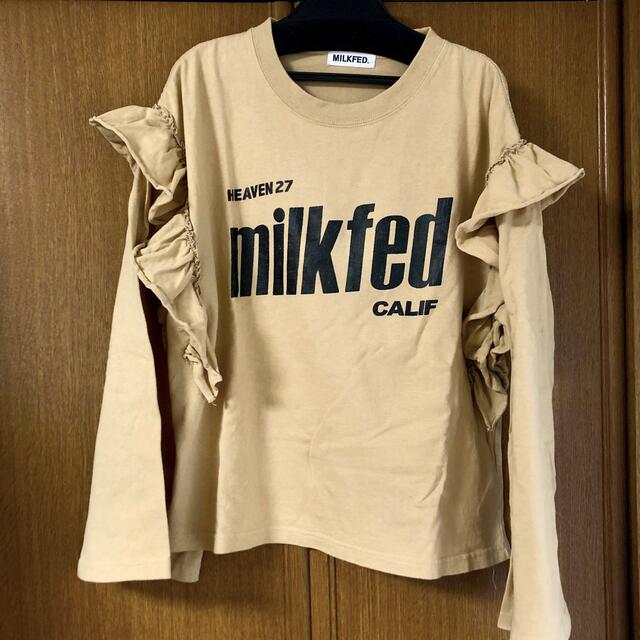 MILKFED.(ミルクフェド)のMILKFED. フレアスリーブ フリル ロングTシャツ 長袖 レディースのトップス(Tシャツ(長袖/七分))の商品写真