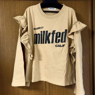 ミルクフェド(MILKFED.)のMILKFED. フレアスリーブ フリル ロングTシャツ 長袖(Tシャツ(長袖/七分))