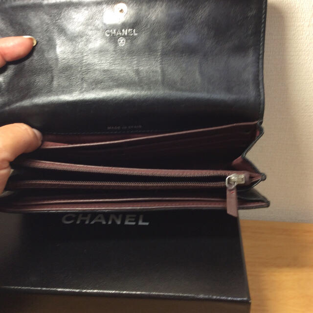 CHANEL(シャネル)の【CHANEL】ラムスキンマトラッセ二つ折り長財布/A50096☆良品 レディースのファッション小物(財布)の商品写真