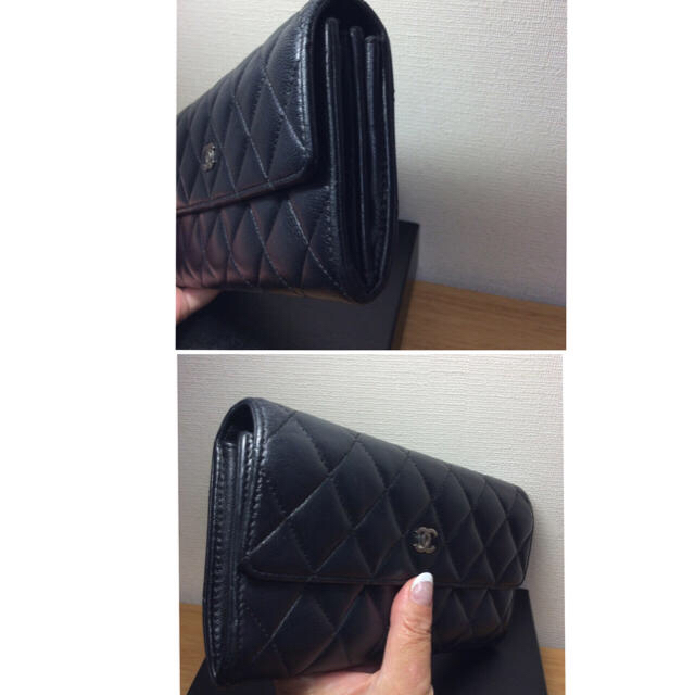 CHANEL(シャネル)の【CHANEL】ラムスキンマトラッセ二つ折り長財布/A50096☆良品 レディースのファッション小物(財布)の商品写真