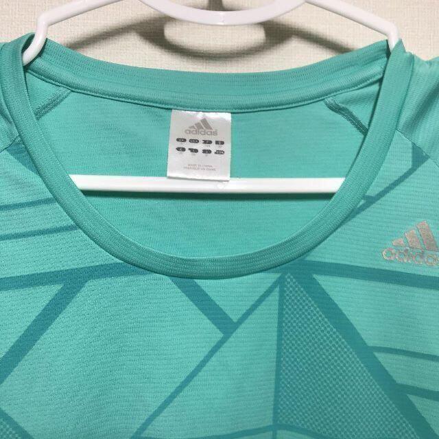 adidas(アディダス)のadidas アディダス Tシャツ S グリーン ミント レディースのトップス(Tシャツ(半袖/袖なし))の商品写真