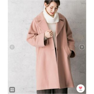 アーバンリサーチロッソ(URBAN RESEARCH ROSSO)の新品タグ付☆29700円アーバンリサーチロッソ　大人のくすみピンクが素敵なコート(ロングコート)