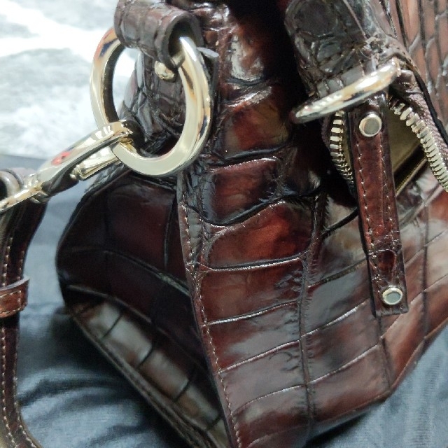 Crocodile(クロコダイル)のロンエキャレ RONDet CARRE クロコダイル ショルダーバッグ レディースのバッグ(ショルダーバッグ)の商品写真