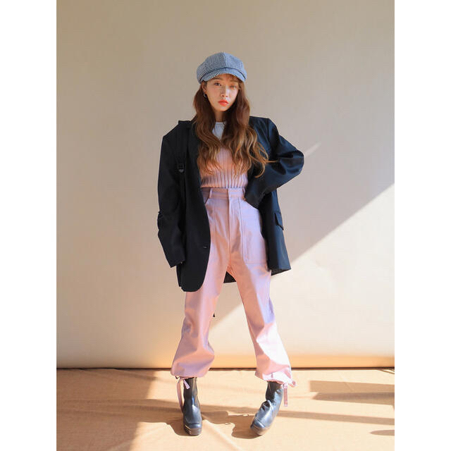 STYLENANDA(スタイルナンダ)のstylenanda スタイルナンダ ビッグポケット裾ドロストパンツ レディースのパンツ(ワークパンツ/カーゴパンツ)の商品写真