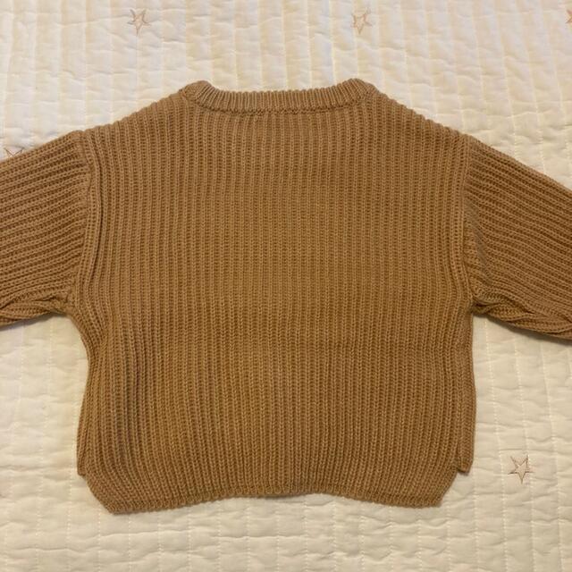 ZARA KIDS(ザラキッズ)のcamel simple knit  キッズ/ベビー/マタニティのキッズ服女の子用(90cm~)(ニット)の商品写真