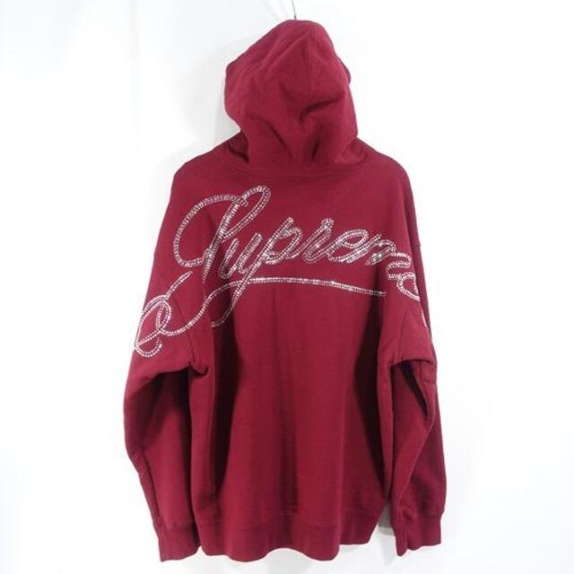 Supreme 19aw Rhinestone Script Hooded