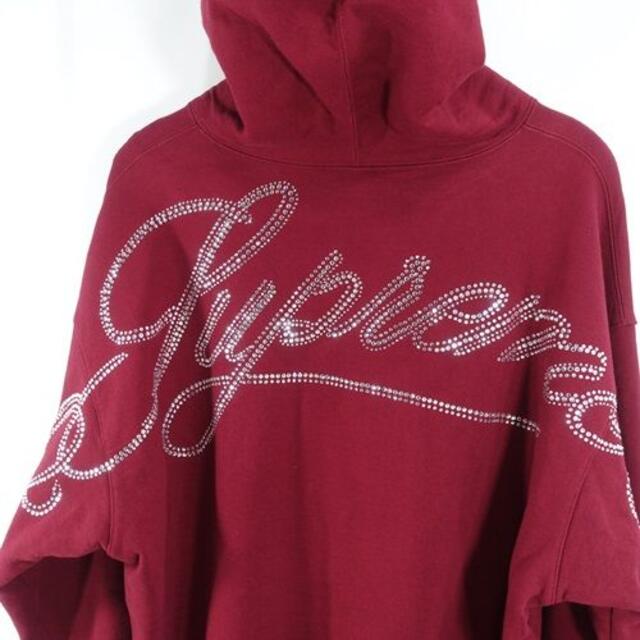 SUPREME Rhinestone Script Hooded パーカー