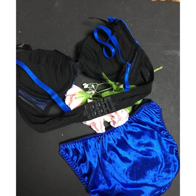 新品 訳ありブラセットC70ブルー レディースの下着/アンダーウェア(ブラ&ショーツセット)の商品写真