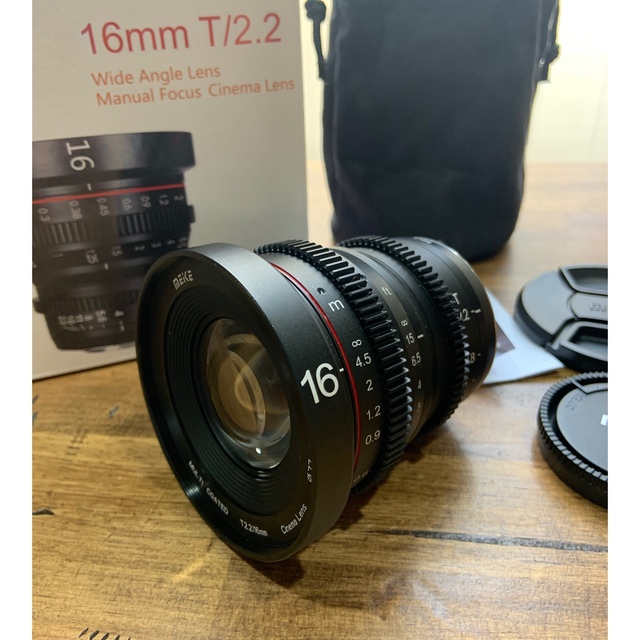 youtube【MEIKE16mmシネマレンズ】新品 箱袋付き 特別価格 単焦点レンズT2.2