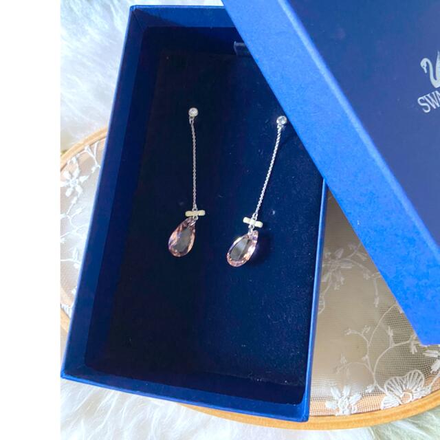 SWAROVSKI(スワロフスキー)の美品♡スワロフスキー  シルバー＊ピンク系  ピアス ハンドメイドのアクセサリー(ピアス)の商品写真