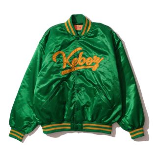 keboz  スタジャン　SATIN STADIUM JACKET ブラック