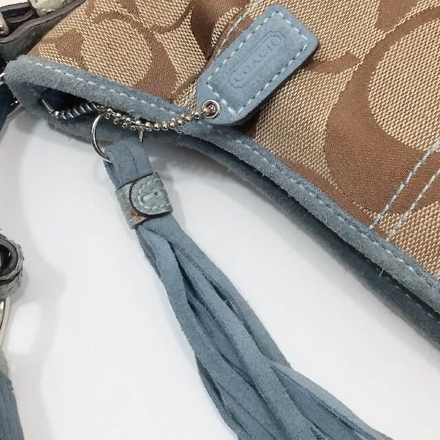 COACH(コーチ)の★正規品★ COACH ハンドバック シグネチャー ライトブルー ミニバック レディースのバッグ(ハンドバッグ)の商品写真