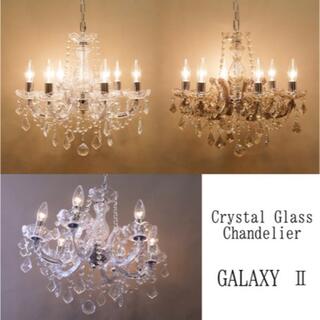 【吊照明】クリスタル ガラス シャンデリア ギャラクシーII 6灯 アンティーク(天井照明)