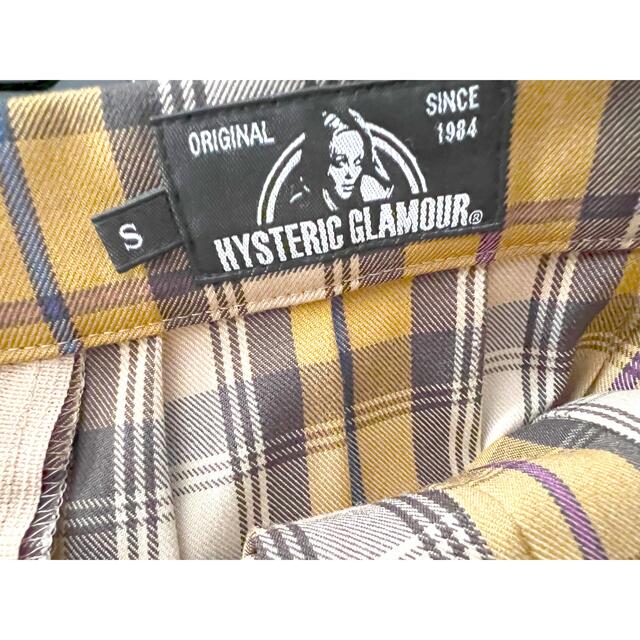 HYSTERIC GLAMOUR プリーツ加工バックル付ニースカート チェック