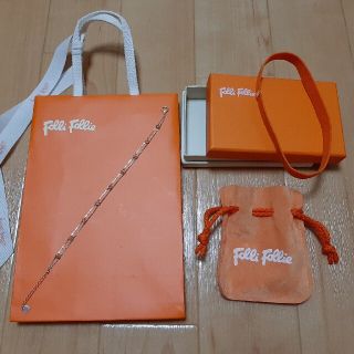 フォリフォリ(Folli Follie)の【新品未使用 25000円程】フォリフォリ　ブレスレット K18WG(ブレスレット/バングル)