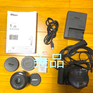ニコン(Nikon)のma様専用　Nikon NIKON 1 J5 Wレンズキット BLACK  (ミラーレス一眼)