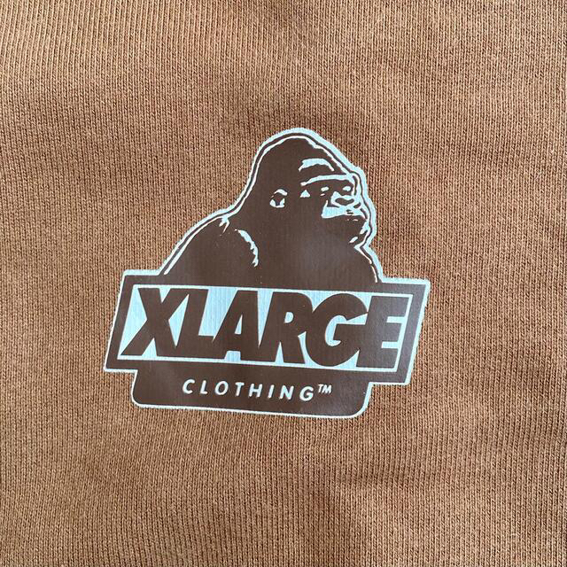 XLARGE(エクストララージ)の美品　エクストララージ　ビッグロゴ　スウェット　プルオーバー　茶　XL ゆるだぼ メンズのトップス(スウェット)の商品写真