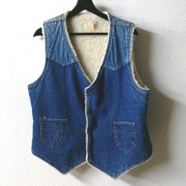 vintage made in USA levis denim boa vest