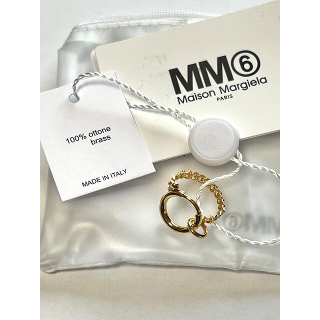 新品 MM6 メゾンマルジェラ リング 指輪 ゴールド Mサイズ 15号 真鍮