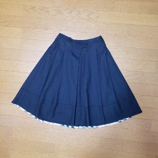 バーバリーブルーレーベル(BURBERRY BLUE LABEL)のBURBERRY　BLUE LABEL　プリーツスカート　黒(ひざ丈スカート)