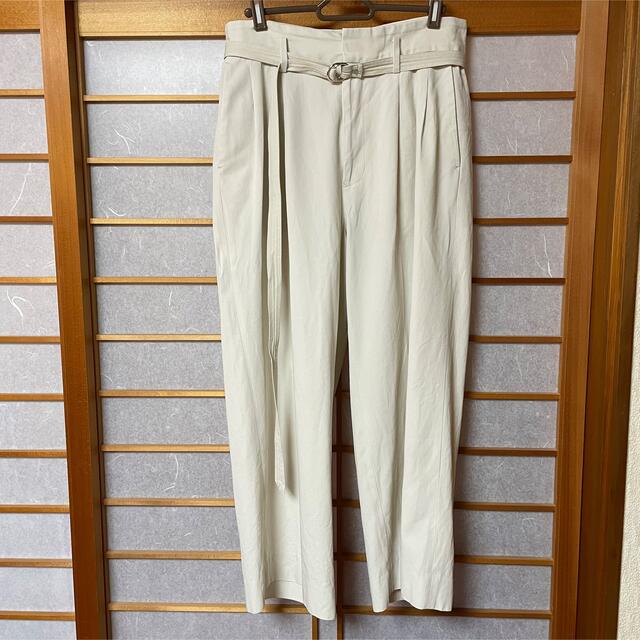 URU   20ss COTTON GABARDINE 2TUCK PANTS