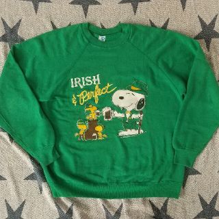 スヌーピー(SNOOPY)のレアアイテム アメリカ製 ヴィンテージ トレーナーLサイズ スヌーピー(Tシャツ/カットソー(七分/長袖))