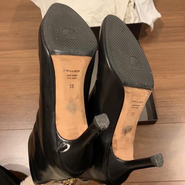 ペリーコ PELLICO ブラックショートブーツ 38