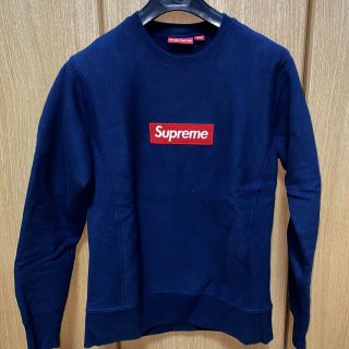 シュプリーム(Supreme)の15aw supreme BOXLOGO crewneck NAVY(スウェット)