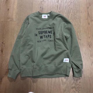 新品Lサイズ　supreme wtaps crewneck box トレーナー