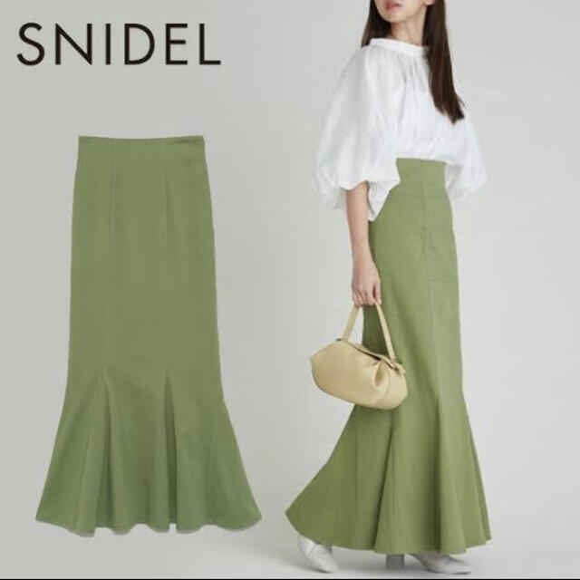 snidel ハイウエストヘムフレアスカート