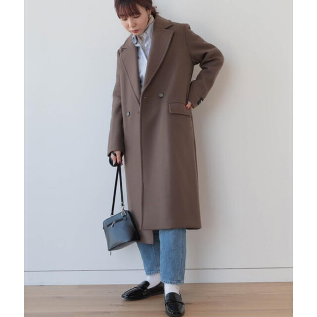 B:MING LIFE STORE by BEAMS(ビーミング ライフストア バイ ビームス)の【新品】B:MING by BEAMS ファブリカWチェスターコート 21AW レディースのジャケット/アウター(チェスターコート)の商品写真