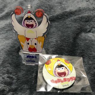 LAWSONからあげクン限定コラボ　アクスタ缶バッジ(キャラクターグッズ)