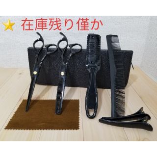 新品　散髪 ヘアカット ハサミ すきばさみ 高品質ステンレス 収納ケース付き(散髪バサミ)