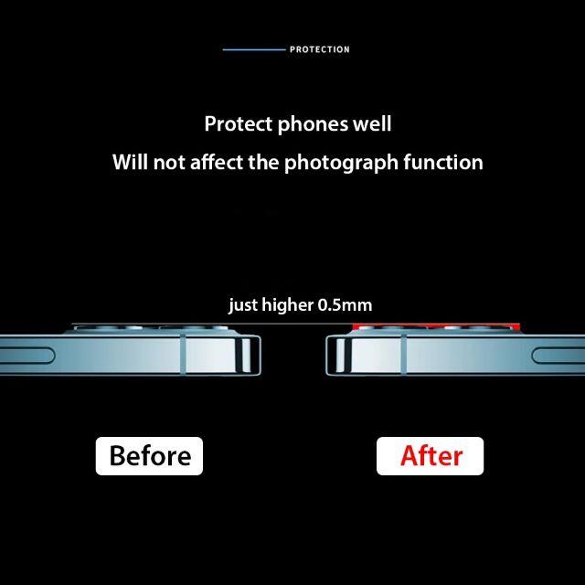 【売れてます】メタリック iPhone カメラカバー‼️ カメラレンズ スマホ/家電/カメラのスマホアクセサリー(保護フィルム)の商品写真