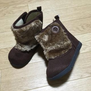 未使用 新品 ふわふわ ファー キッズ ブーツ (ブーツ)