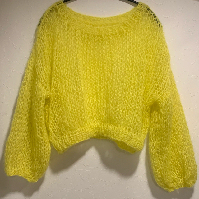 mohair knit モヘアニット HANDMADE レモン inkpothub.com