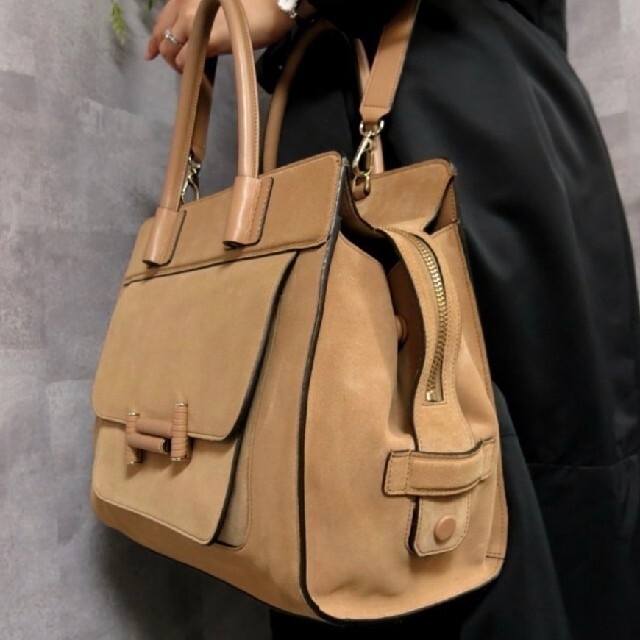 新しいブランド TOD'S TOD'SダブルTスエードカーフレザー2wayショルダートートバック - ショルダーバッグ 新しいブランド TOD'S TOD'SダブルTスエードカーフレザー2wayショルダートートバック - ショルダーバッグ