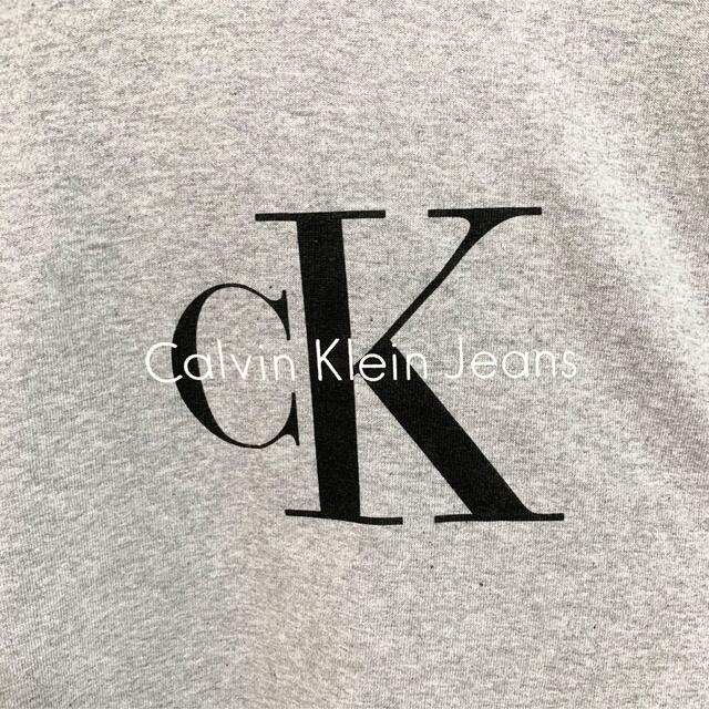 Calvin Klein(カルバンクライン)の★未使用★カルバンクライン ロンT USA製 メンズ グレー ビッグロゴ CK メンズのトップス(Tシャツ/カットソー(七分/長袖))の商品写真