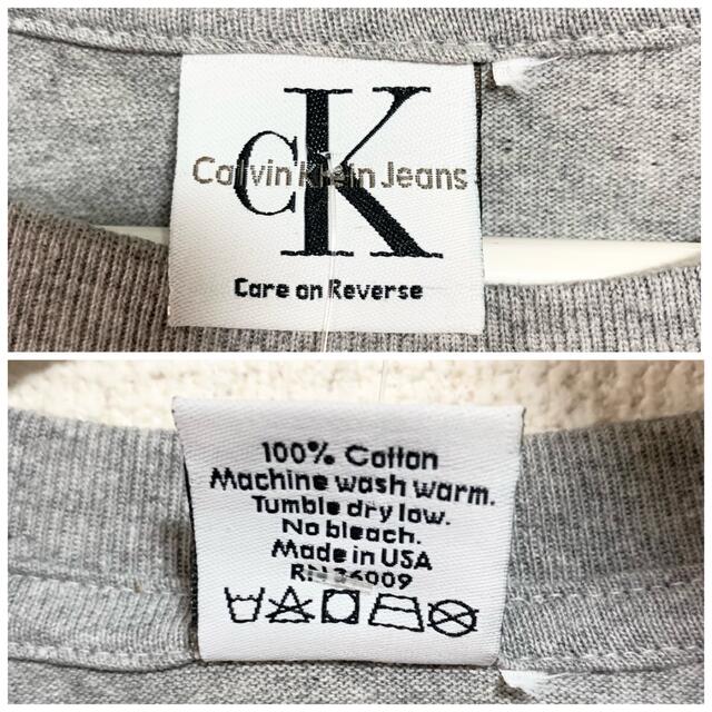 Calvin Klein(カルバンクライン)の★未使用★カルバンクライン ロンT USA製 メンズ グレー ビッグロゴ CK メンズのトップス(Tシャツ/カットソー(七分/長袖))の商品写真